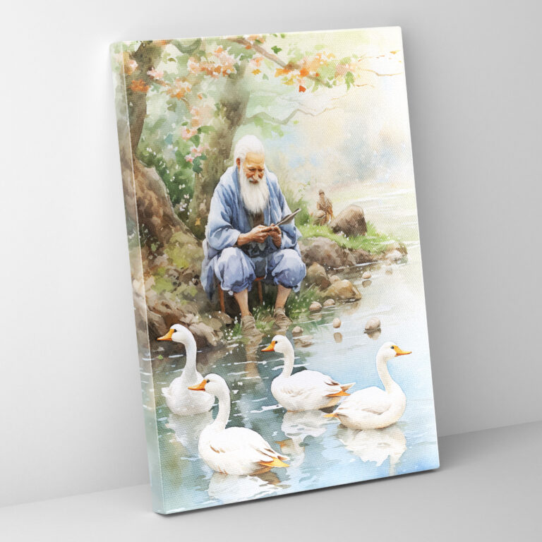 Old Peoples Wall Art - Old Peoples, Wall Art, Canvas Wall Art, Reflection