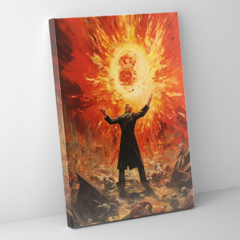 Oppenheimer Expressionist Canvas Print - Oppenheimer, Wall Art, Wall Decoration, Canvas Print