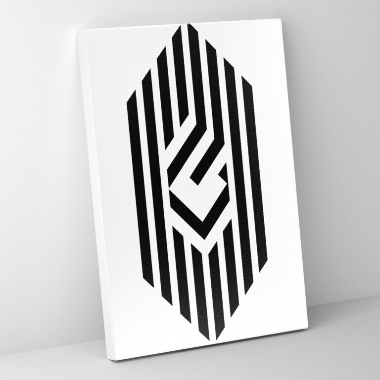 Oppenheimer Wall Decoration - Minimalist Geometric Canvas Print - Oppenheimer, Black And White, Oppenheimer, Geometric