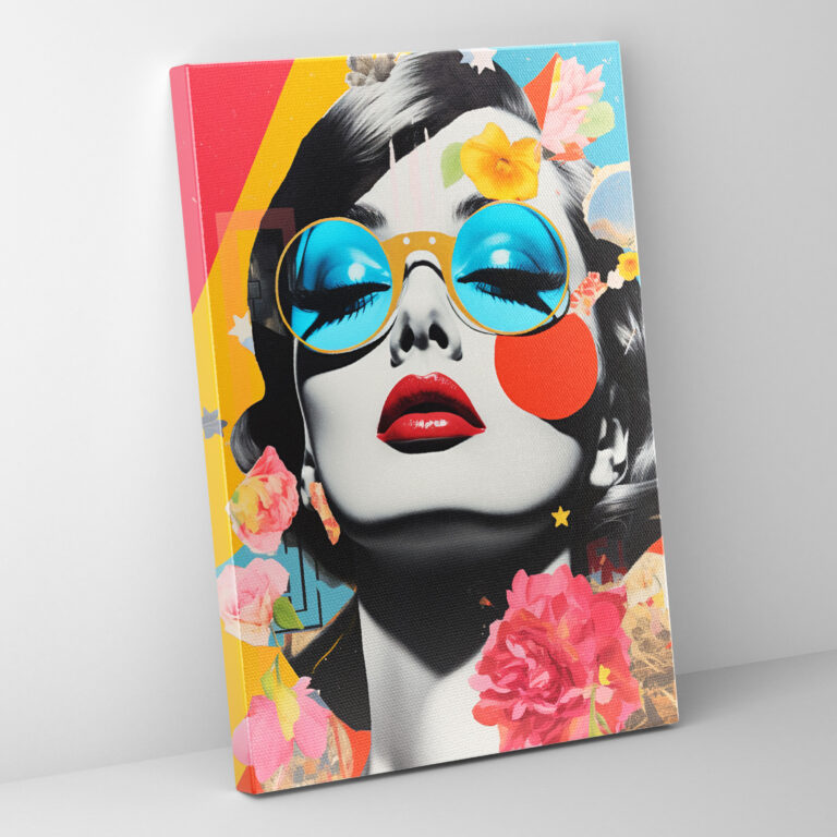 Oppenheimer Wall Decoration - Pop Art Collage Canvas Print - Oppenheimer, Home Decoration, Oppenheimer, Pop Art Collage