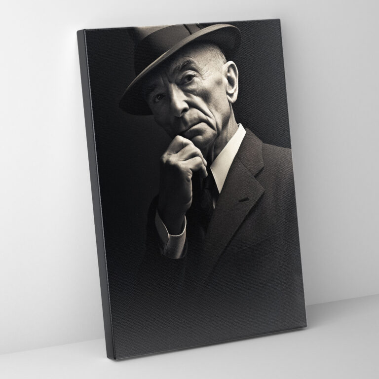 Oppenheimer Minimalist Canvas Print - Oppenheimer, Canvas, Black And White, Canvas Print