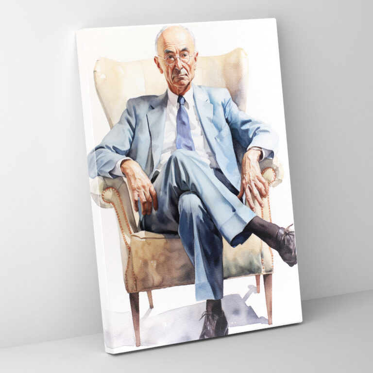 Oppenheimer Realistic Canvas Print - Oppenheimer, Realistic Painting, Canvas Print, Pose