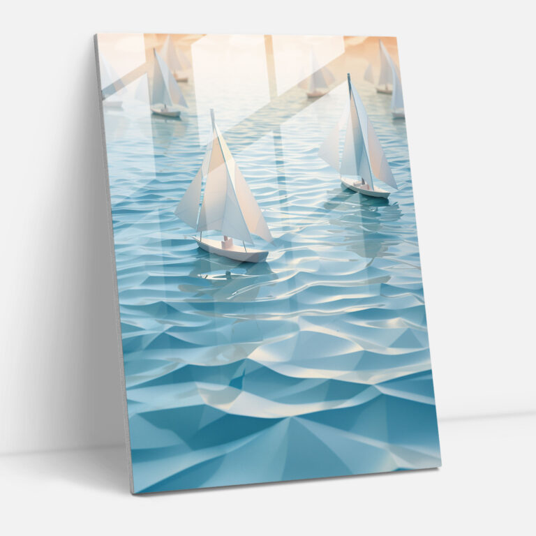 Origami Home Decoration - Origami, Glass Wall Art, Glass Art, Origami