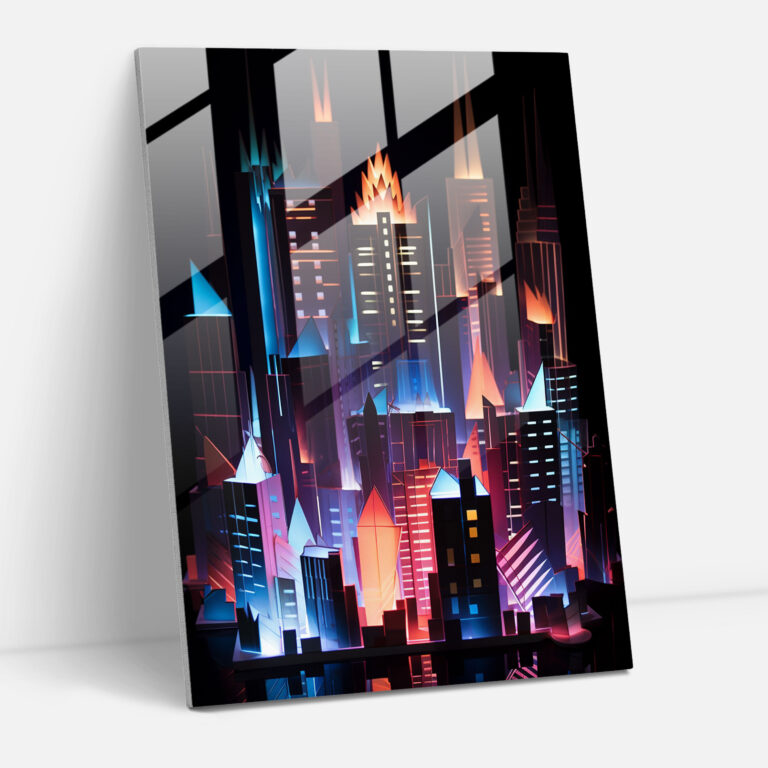 Origami Glass Print - Architectural Masterpieces - Origami, Glass Art, Glass Print, Home Decoration