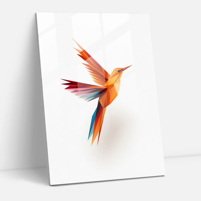 Origami Glass Print - Origami, Glass Print, Minimalist, Origami