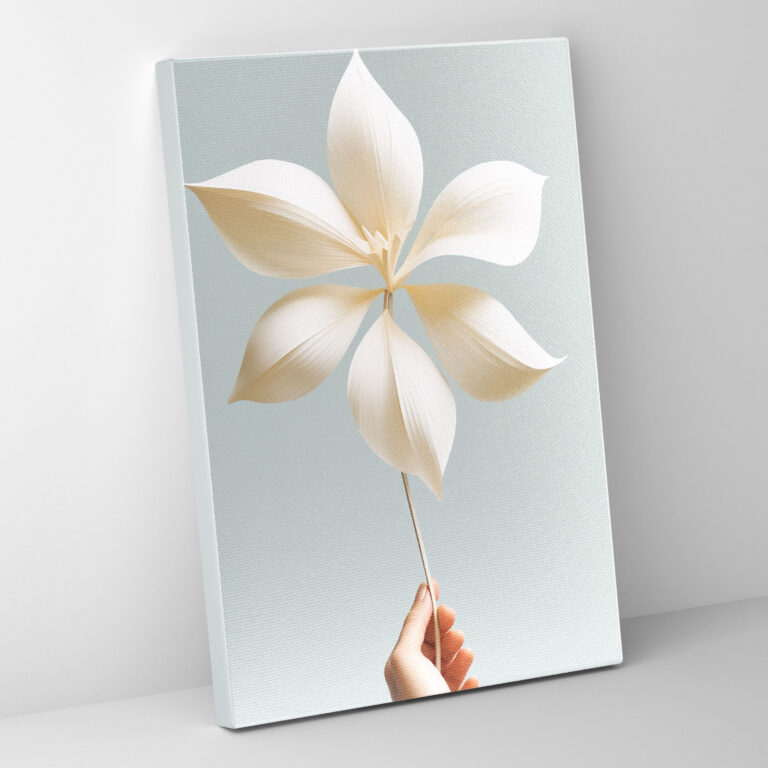 Origami Flowers Wall Decoration - Origami, Canvas Print, Serene Atmosphere, Canvas Wall Art