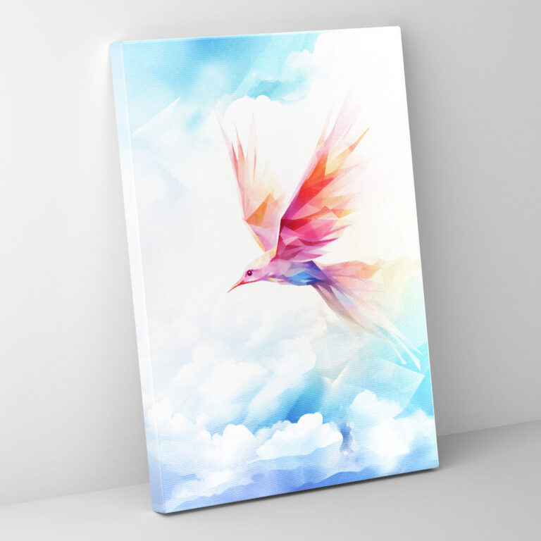 Origami Bird Canvas Print - Origami, Origami, Canvas Wall Art, Home Decoration