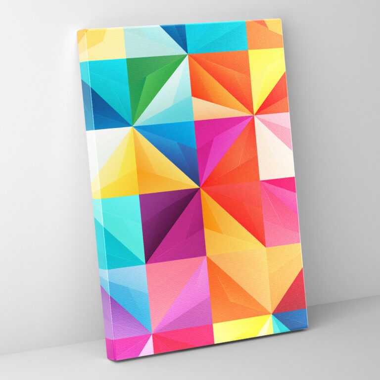 Geometric Origami Wall Art - Origami, Canvas, Geometric, Vibrant Colors