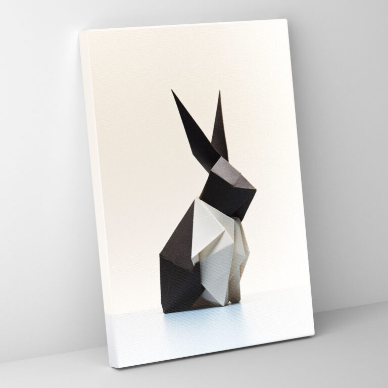 Minimalist Origami Rabbit Wall Art - Origami, Origami, Sleek, Style