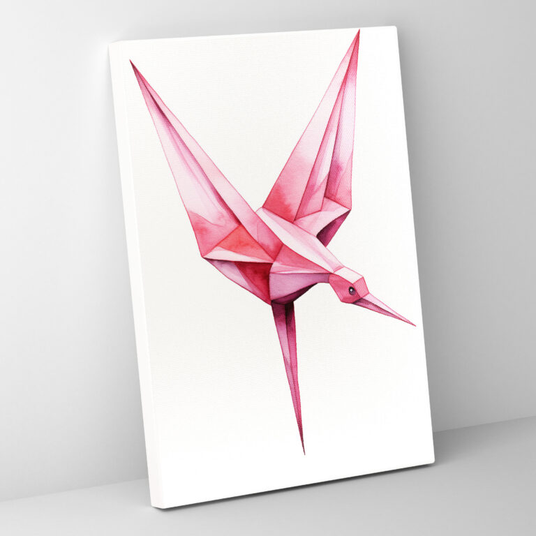 Origami Crane Canvas Print - Origami, Minimalist, Canvas Wall Art, Wall Art