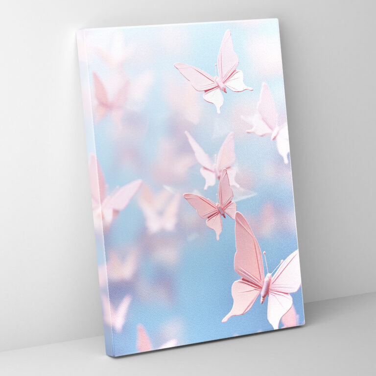 Origami Butterflies Wall Art - Origami, Wall Art, Origami, Canvas Print