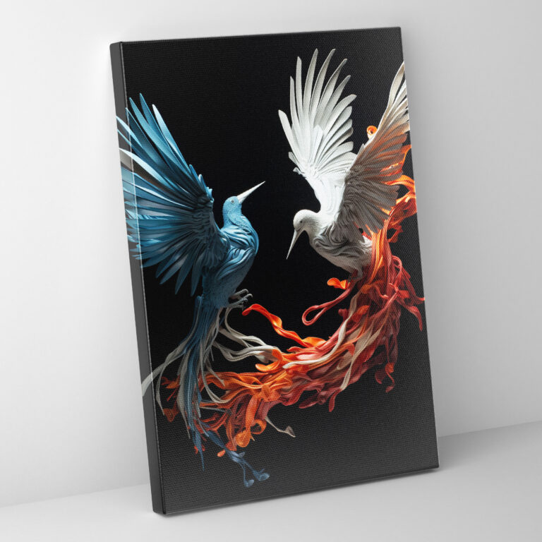 Swirling Origami Cranes Wall Art - Origami, Wall Art, Gracefully Swirling, Canvas Wall Art