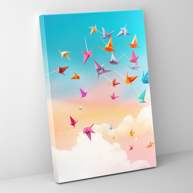 Origami Birds Wall Art - Origami, Origami Birds, Canvas, Canvas Wall Art