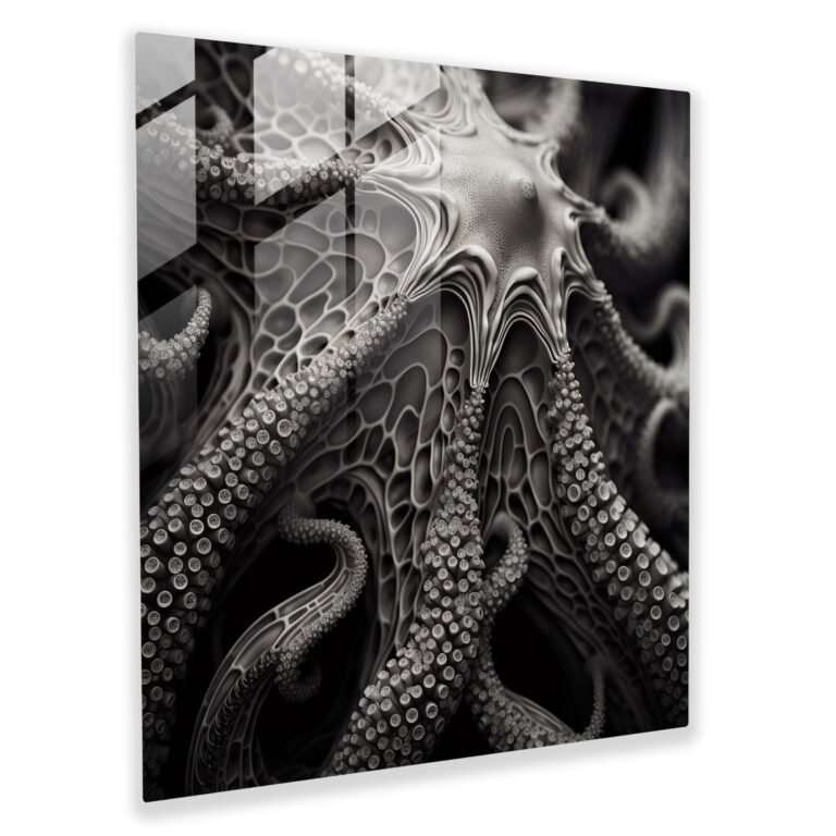 Intricate Octopus Glass Print - Octopus, Glass Art, Modern Art, Octopus