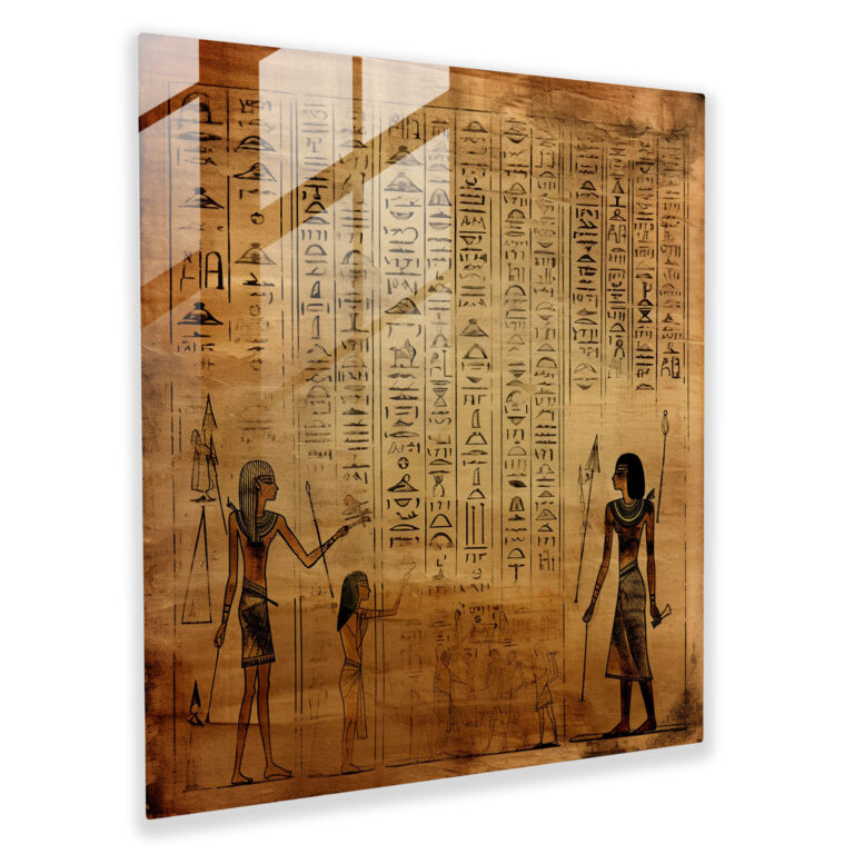 Papyrus Glass Print - Papyrus, Mystery, Glass Art, Glass Print