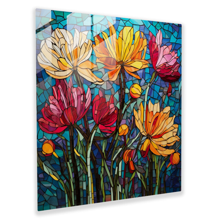 Papyrus Stained Glass Wall Decoration - Papyrus, Home Decoration, Vibrant Hues, Glass Print