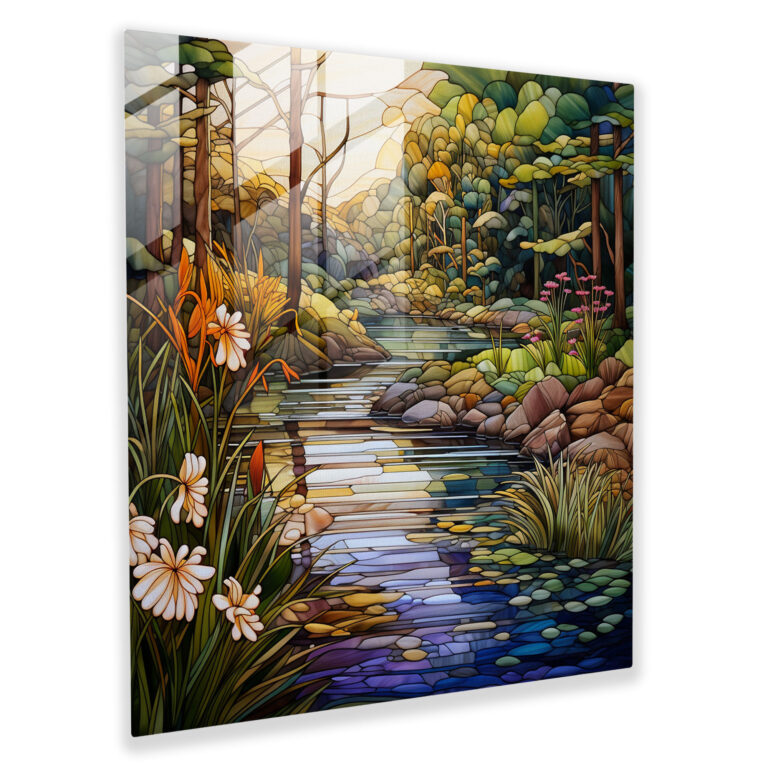 Tranquil Papyrus Glass Wall Art - Papyrus, Papyrus, Glass Print, Wall Decoration