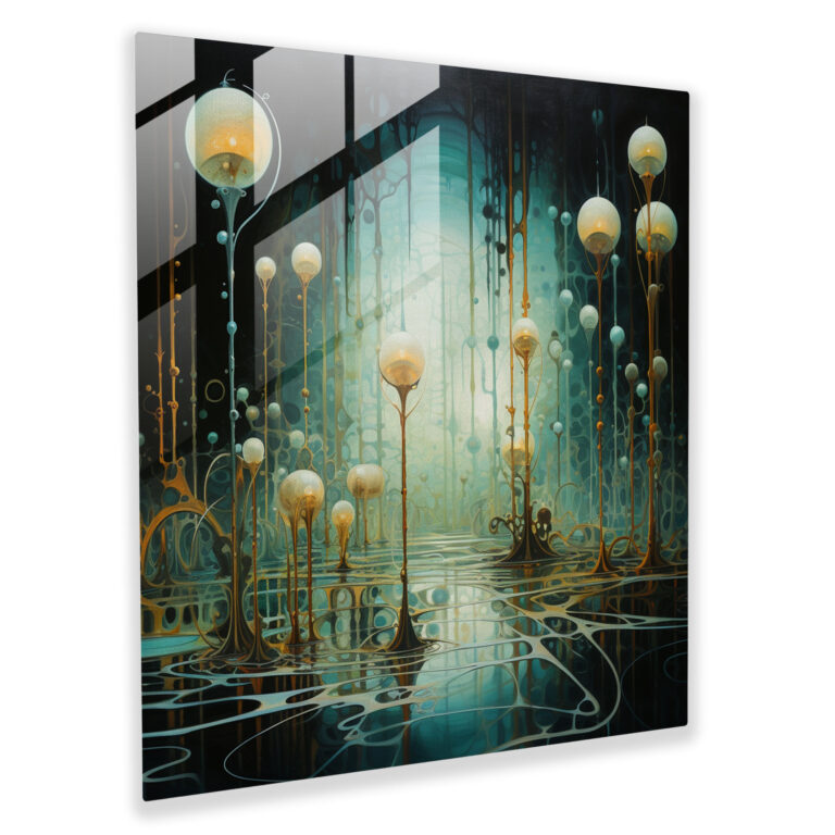 Ethereal Papyrus Glass Wall Art - Papyrus, Ethereal, Wall Decoration, Glass Art