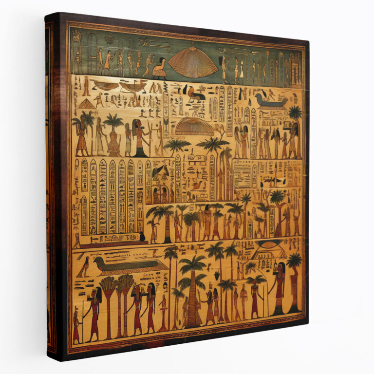 Papyrus Wall Art - Ancient Egyptian Manuscript Canvas Print - Papyrus, Ancient Egyptian Manuscript, Canvas Wall Art, Egyptian Mythology