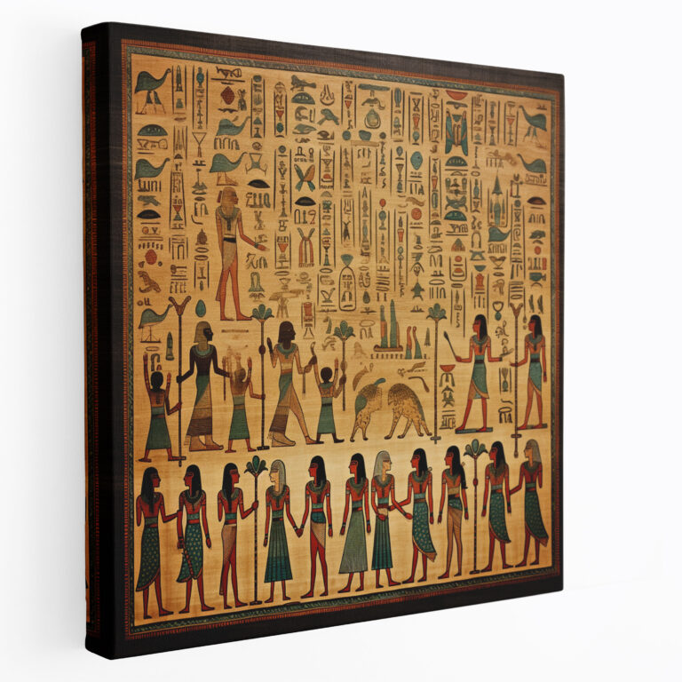 Papyrus Canvas Print - Egyptian Gods And Goddesses Wall Art - Papyrus, Home Decoration, Canvas Print, Egyptian Goddesses