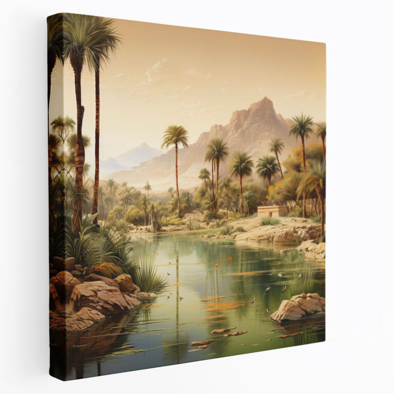 Papyrus Wall Art - Desert Oasis Canvas Print - Papyrus, Wall Decoration, Canvas Print, Canvas Wall Art