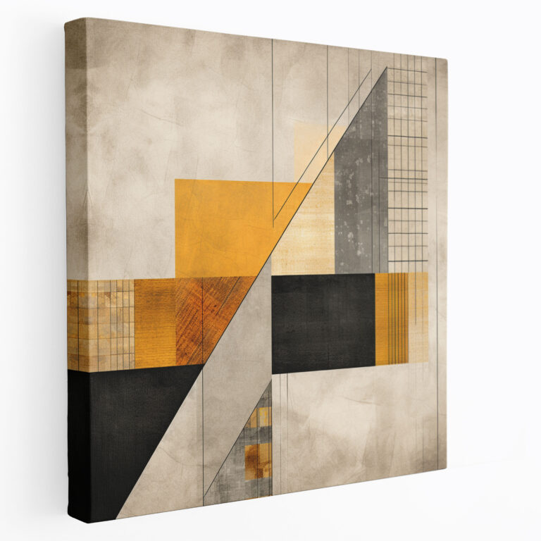 Papyrus Wall Art - Geometric Fusion Canvas Print - Papyrus, Ancient Textures, Canvas Print, Wall Art
