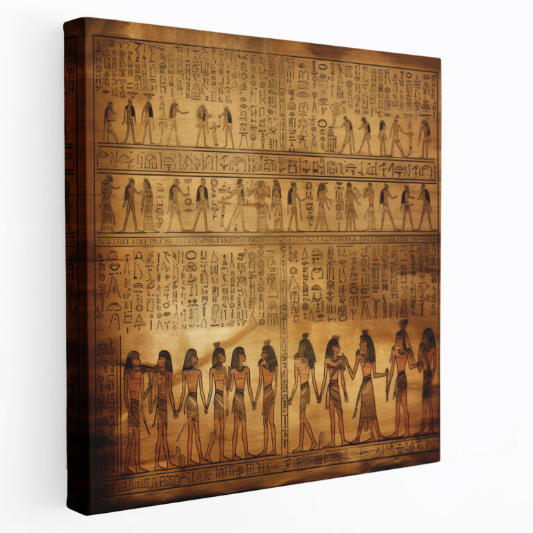 Papyrus Canvas Print - Ancient Egyptian Hieroglyphs - Papyrus, Canvas Print, Home Decoration, Canvas Wall Art