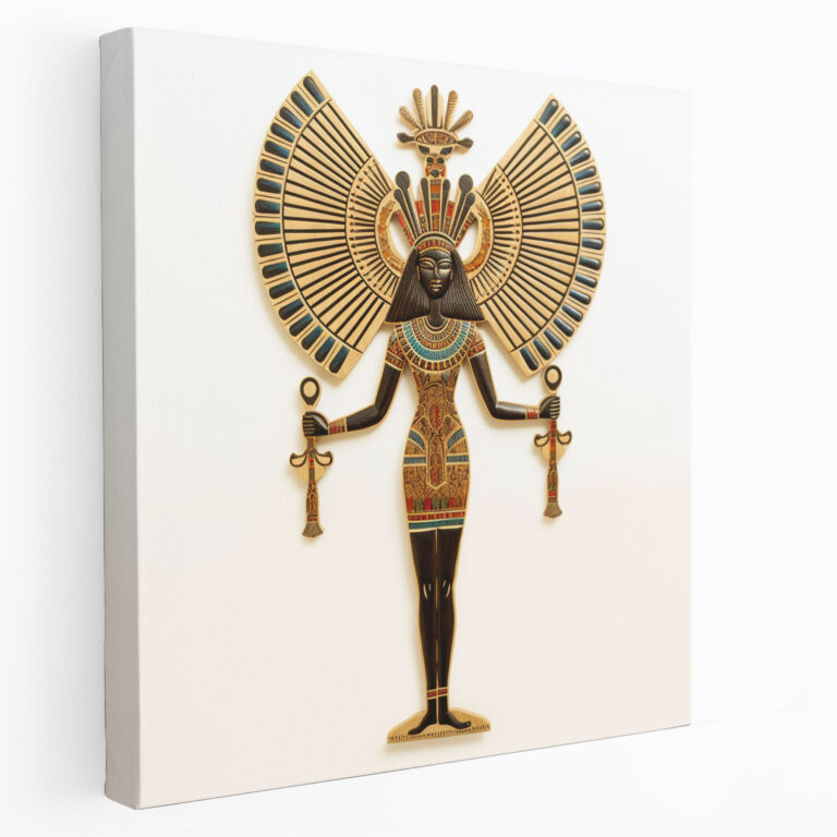 Papyrus Wall Decoration - Goddess Isis - Papyrus, Home Decoration, Power And Grace, Egyptian Goddess Isis