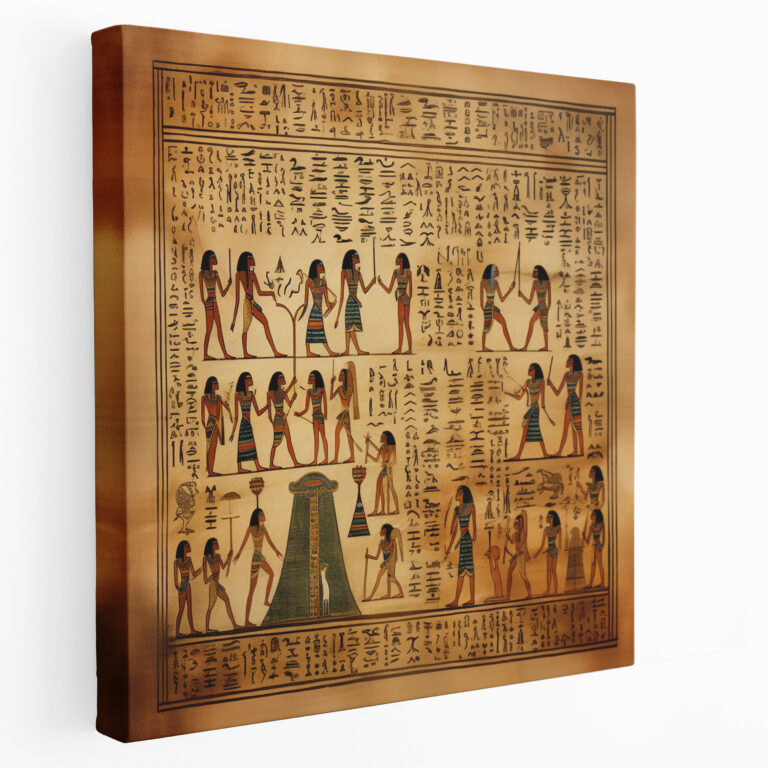 Papyrus Canvas Print - Ancient Egyptian Hieroglyphics - Papyrus, Canvas Wall Art, Egypt, Wall Art