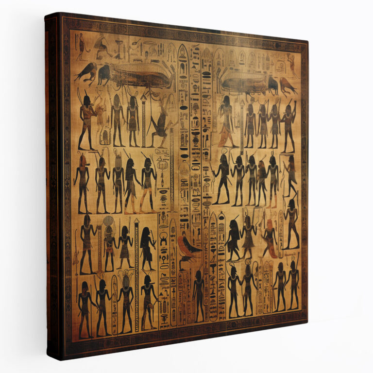 Papyrus Wall Decoration - Egyptian Mythology - Papyrus, Ancient Egypt, Home Decoration, Canvas