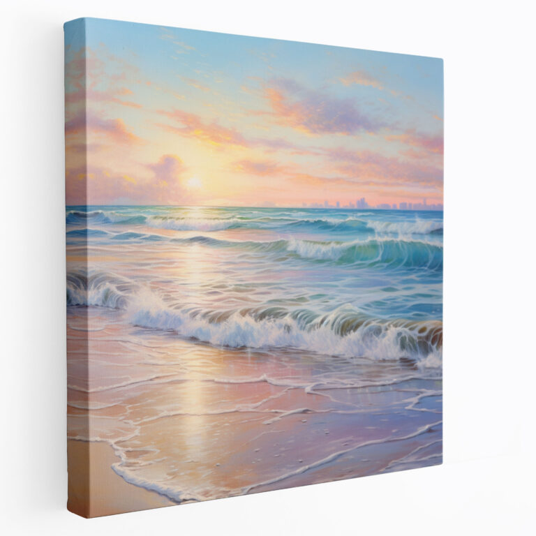 Pastel Canvas Print - Tranquil Seascape Wall Art - Pastel, Canvas, Tranquil Seascape, Pastel