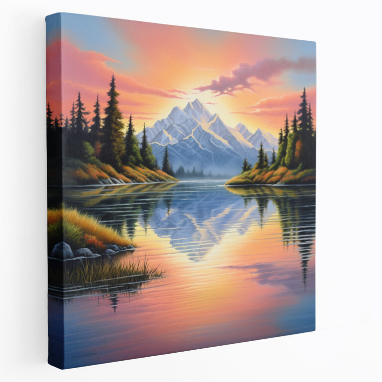 Pastel Landscape Canvas Print - Serene Wall Art - Pastel, Dawn, Wall Art, Wall Decoration