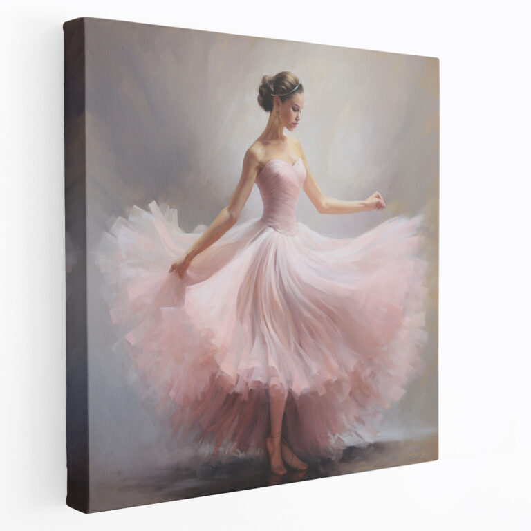 Pastel Ballerina Canvas Print - Graceful Wall Art - Pastel, Home Decoration, Canvas Wall Art, Pastel