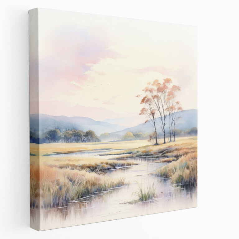 Pastel Landscape Canvas Print - Pastel, Calm, Pastel, Home Decoration