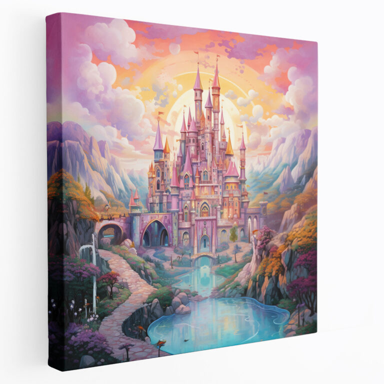 Enchanting Fairytale Wall Art - Pastel, Wall Decoration, Canvas Wall Art, Magical Kingdom