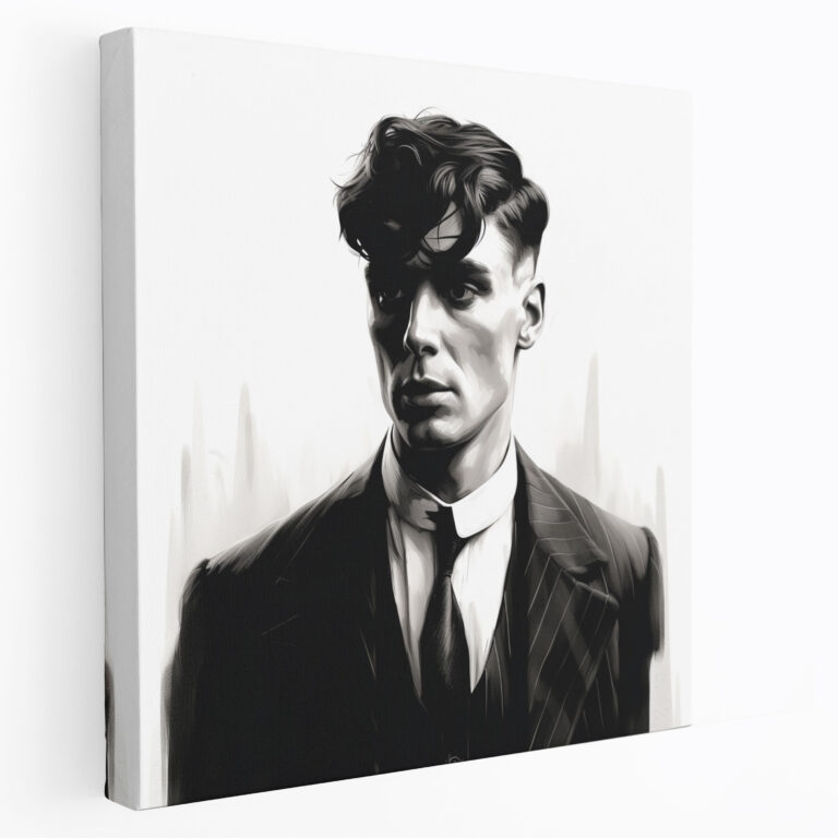 Peaky Blinders Thomas Shelby Canvas Print - Peaky Blinders, Stoic Expression, Minimalist, Wall Art