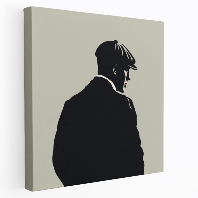 Peaky Blinders Silhouette Wall Decoration - Peaky Blinders, Capped, Minimalistic, Canvas Print