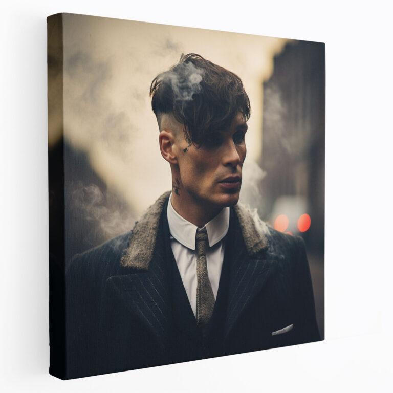 Peaky Blinders Wall Art - Intense Close-Up Of Thomas Shelby Canvas Print - Peaky Blinders, Intense Eyes, Canvas Wall Art, Wall Art