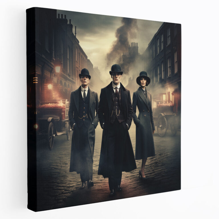 Peaky Blinders Wall Decoration - Vintage-Inspired Main Characters Poster Canvas Print - Peaky Blinders, Vintage-Inspired, Wall Decoration, Poster