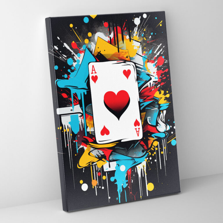 Street Art Playing Cards Wall Decoration - Playing Cards, Canvas Wall Art, Bursting Out, Home Decoration