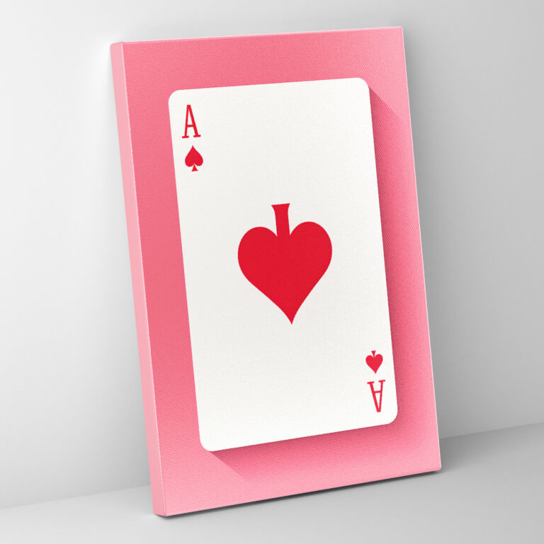 Minimalist Playing Card Canvas Print - Sleek Wall Art - Playing Cards, Canvas Wall Art, Minimalist Design, Sleek