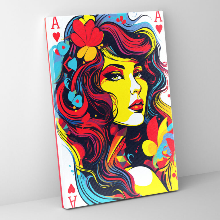 Pop Art Playing Cards Canvas Print - Playing Cards, Pop Art-Inspired, Wall Decoration, Bold Graphic Elements