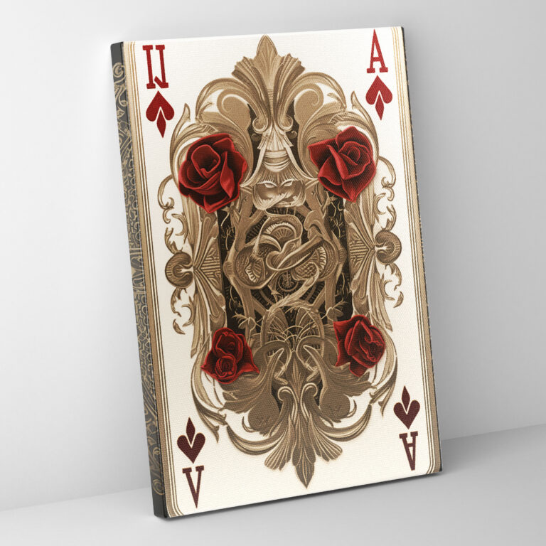 Vintage Playing Cards Canvas Print - Playing Cards, Canvas, Classic Deck, Wall Art