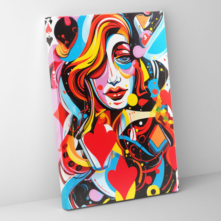 Pop Art Playing Card Wall Art - Playing Cards, Dynamic Shapes, Wall Art, Bold Colors
