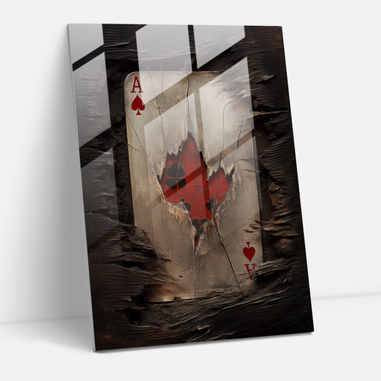 Playing Cards Glass Art - Playing Cards, Intricate Details, Realistic, Playing Cards