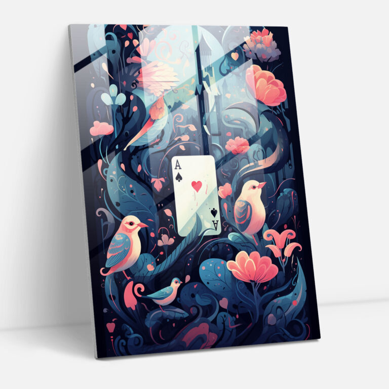 Glass Print Playing Cards - Playing Cards, Dreamy Atmosphere, Modern Art, Whimsical Illustration
