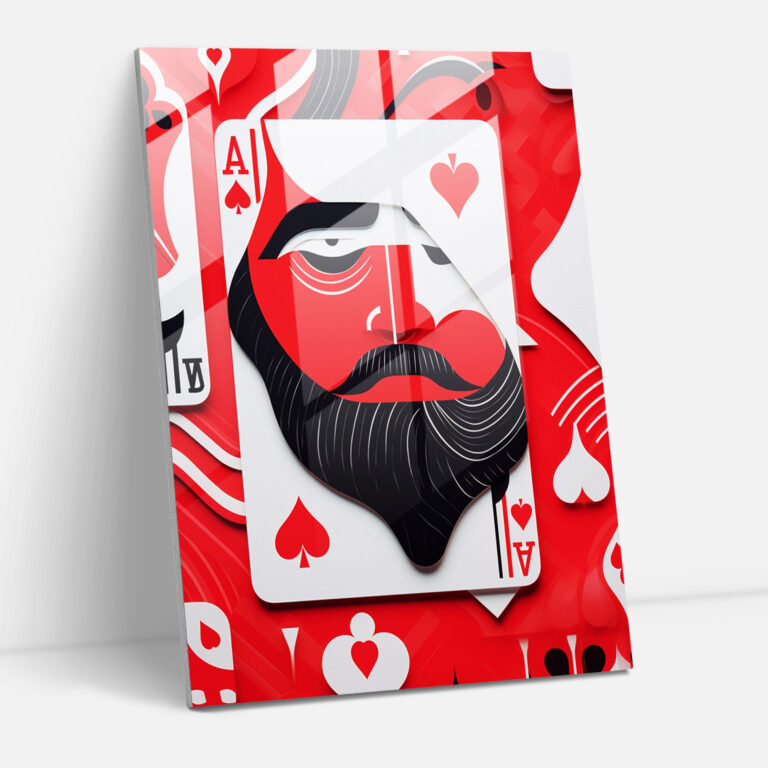 Glass Wall Art Playing Cards - Playing Cards, Oversized Playing Cards, Playing Cards, Vibrant Backdrop