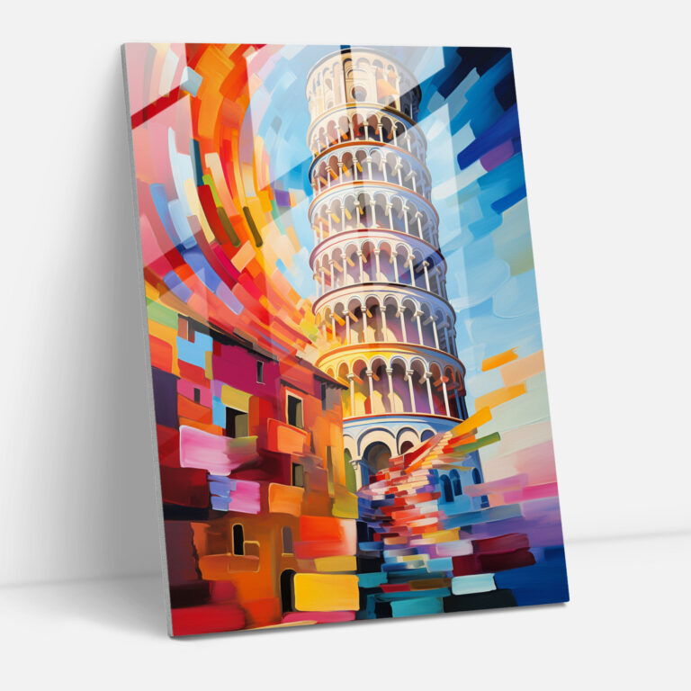 Leaning Tower Of Pisa Glass Print - Leaning Tower Of Pisa, Glass Print, Leaning Tower Of Pisa, Glass Wall Art