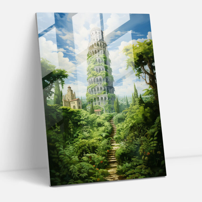 Leaning Tower Of Pisa Home Decoration - Leaning Tower Of Pisa, Home Decoration, Glass Art, Wall Decoration