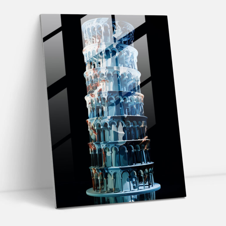 Leaning Tower Of Pisa Contemporary Glass Wall Art - Leaning Tower Of Pisa, Modern Art, Glass Wall Art, Glass Print